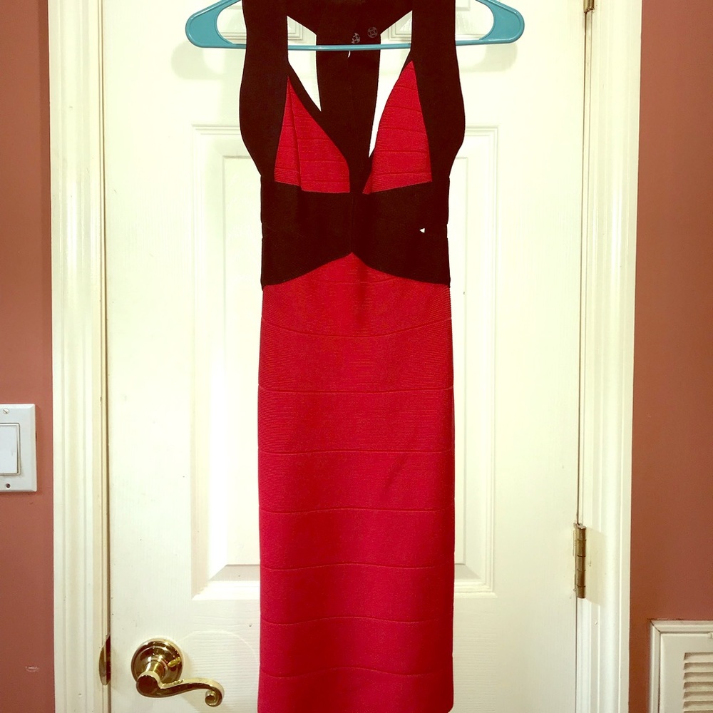 Body con Red/Black Dress